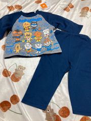 アンパンマン 新品　パジャマ 80cm 長袖　秋冬用　裏起毛　男の子　ベビー