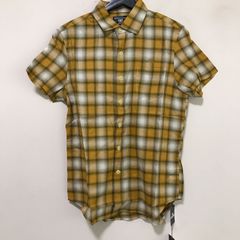 TMT　ティーエムティー　OMBRE CHECK SHORT SLEEVES SHIRTS　半袖シャツ　イエロー　チェック　S