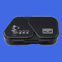 【特価セール】OSK(オーエスケー) 弁当箱 スヌーピーブラック にぎらず作れておかずも入るおにぎりケース 日本製 押し型付 電子レンジ対応 おしゃれ かわいい シンプル 大容量 簡単 時短 ランチボックス 大人用 子供用 学生 男女兼用 LS-15
