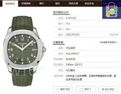 【今日特価】Patek Philippe パテックフィリップ アクアノートシリーズ 自動機械式腕時計