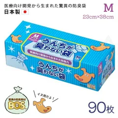 【Mサイズ 90枚】うんちが臭わない袋 BOS 防臭袋 犬用 ウンチ うんち袋 袋 防臭 臭わない 防臭素材 匂い 犬 いぬ イヌ 日本製 処分 匂い ペット用 旅行 散歩 お出かけ うんち マナー トイレ 水色(袋の色)のサムネイル