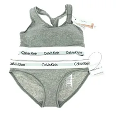 CALVIN KLEIN カルバンクライン ブラ＆ショーツセット サイズ:M ロゴ/Mサイズ    グレー レディース / 240001160635