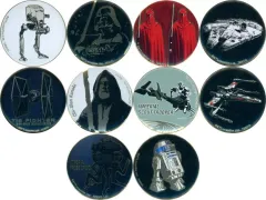 【中古】バッジ・ピンズ 全10種セット 「スター・ウォーズ 金バッジ vol.2」