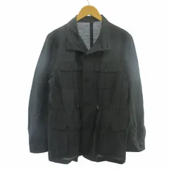 コムサメン COMME CA MEN 美品 近年 リネン シャツジャケット 紺 ネイビー L ■GY31のサムネイル
