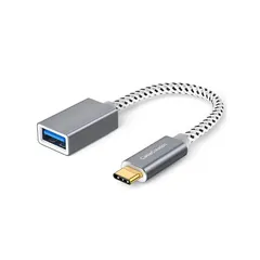 Type C ケーブル CableCreation USB C オス to USB 3.0 A メス 変換アダプタ スペースグレー 0.15m 1