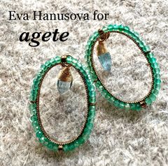 agete　K10　ピアス　Eva Hanusova for agete Eva Hanusova for agete◇K10×silver色石ピアス*アガット - メルカリ