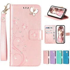 【新品】 iPhone 17適用のケース 手帳型 アイフォン17 ケースチャーム かわいい おしゃれ ストラップ付カード入れ収納 スタンド機能 マグネット式 TPU あいふぉん17case スマホケース ローズゴールド