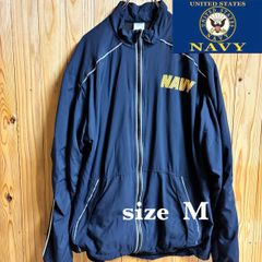 【古着】U.S.NAVY(米海軍)トレーニングジャケット M ネイビー 米軍本物 美品 デッドストック