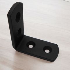 【10個入】黒 L型Rアングル  40mm 補強金具　L型ブラケット　DIY  L字金具　アングルブラケット