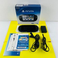 ◇ 743 PS VITA プレイステーション ヴィータ ブラック Black SONY ソニー 本体 PCH-2000 USBケーブル ACアダプター 電源コード ソフトケース セーフティーガイド付属