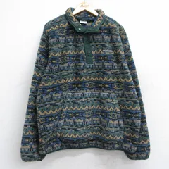 XL/古着 コロンビア 長袖 フリース ジャケット メンズ ネイティブ柄 ラグ柄 スナップT 濃緑他 グリーン 25sep26 中古 アウター