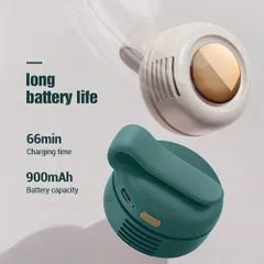 360度回転 小型個人用ファン クリップ付き 充電式 ポータブル ミニファン アウトドア&インドア用のサムネイル