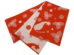 着物美人 送料込み 浴衣帯 長尺 日本製 半幅帯 半巾帯 細帯 四寸帯 夏帯 帯 浴衣帯赤 半幅帯赤 浴衣帯オレンジ 浴衣帯猫 半幅帯猫 浴衣帯くすみ 半幅帯くすみ 浴衣半幅帯 浴衣帯女性 半幅帯女性 浴衣帯女の子【 オレンジ 白 猫 】m461233k6