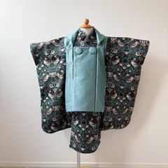【完成品特別価格】ウィリアム　モリス　七五三　セパレート着物　被布