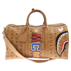 MCM (エム シー エム) ×A BATHING APE SHARK WEEKENDER×ア ベイシング エイプ シャーク ウィークエンダー ボストンバッグ ハンドバッグ ブラウンのサムネイル