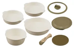 ♪［アイリスオーヤマ］ お皿になる フライパン 8点セット