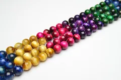 天然石 タイガーアイ マルチカラーミックス6mm １連（約38cm） パワーストーン 天然石 _R1698-6