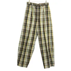 6(ROKU) BEAUTY&YOUTH UNITED ARROWS ロク ビューティーアンドユース ユナイテッドアローズ 21SS CHECK PANTS チェック柄タックパンツ 8614-202-0347 ミックス 36