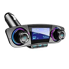 【中古】 FMトランスミッター ブルートゥース 車載用 Bluetoothレシーバー 音楽 ハンズフリー通話 無線 USB充電ポート iPhone サムスン などのハンズフ