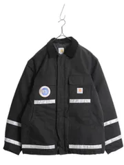 【お得なクーポン配布中!】 US企画 カーハート トラディショナル コート メンズ L / 古着 CARHARTT ダック ジャケット ブルゾン 中綿 キルティング ライナー 企業 黒
