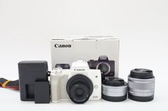 C031129-1)Canon　EOS KISS M ミラーレス一眼レフ　ダブルレンズキット
