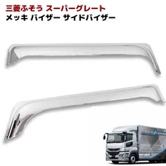 17スーパーグレート等純正バイザー用Bピラー鏡面ステンレスアレンジ