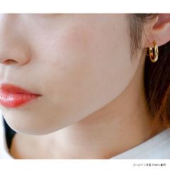 【幅2.0×内径9mm 鏡面仕上げ 色：シルバー/ゴールド/ブラック 3色ペアセット】[Adelina Style] フープピアス 人気 つけっぱなし リングピアス レディース メンズ サージカルステンレス 金属アレルギー対応 18G 男女 両耳用 プレゼント