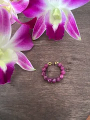 痛くない⭐️イヤーカフ　天然石　ルビー