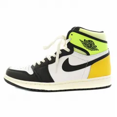 ナイキ NIKE エアジョーダン レトロ ハイ AIR JORDAN 1 RETRO HIGH VOLT GOLD スニーカー シューズ 27.5cm 黄緑 黒 ブラック 白 ホワイト 555088-118 /AN11