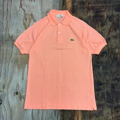 CHEMISE LACOSTE シュミーズラコステ ポロシャツ サーモン ピンク オレンジ メンズ サイズ 3 VINTAGE 古着 MG185