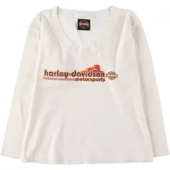 古着 00年代 ハーレーダビッドソン Harley-Davidson Vネック ロングTシャツ ロンT レディースS相当/eaa543072