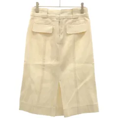 LOUIS VUITTON ルイヴィトン コットンリネンスカート  ホワイト 36