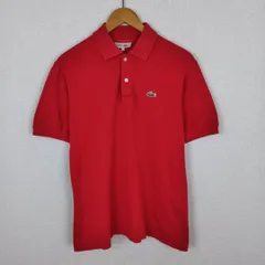 LACOSTE ラコステ CHEMISE LACOSTE ポロシャツ ワンポイントロゴ レッド メンズ 古着 アメカジ
