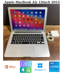 ［ジャンク品］Apple MacBook Air 13inch 2013/Core i5 1.3GHz/メモリ4GB/SSD128GB/Office 2021/501
