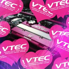 VTEC HEART PINK - ブイテック ハート ピンク ステッカー