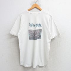 L/古着 ヘインズ 半袖 ビンテージ Tシャツ メンズ 00s Spring Break コットン クルーネック 白 ホワイト 25may21 中古
