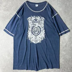 70s USA製 Champion カレッジ プリント 半袖 Tシャツ XL / 70年代 バータグ チャンピオン ビンテージ アメリカ製 シングル ステッチ 紺