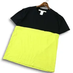 EEL イール 春夏 バイカラー★ 半袖 スカイライン Vネック カットソー Tシャツ Sz.S メンズ 日本製のサムネイル