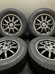 ★215/65R16 YOKOHAMA/ice GUARD iG60 20年製 ESTROSA 16インチ 6.5J +45 114.3 5H スタッドレス 4本 エクストレイル エルグランド (南5-F979)