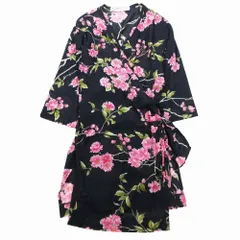 美品 ❤️近年❤️レオナール❤️チュニック❤️40❤️ワンピース❤️ 黒 花柄 美品 ❤️近年❤️レオナール❤️チュニック❤️40
