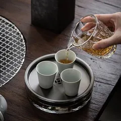 Ｐ１４８　建水　『上野良樹造』『硝子建水』『茶こぼし』　共箱　茶道具　ガラス工芸 P148 建水 『上野良樹造』『硝子建水』『茶こぼし』 共箱