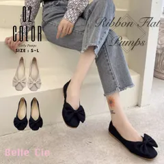 リボンパンプス レディース フラットシューズ ぺたんこ 韓国ファッション かわいい ガーリー 疲れにくい シンプル 通勤 通学 入学式 卒業式