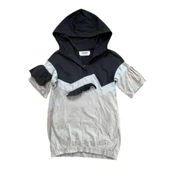 TR12 FLUMOR フラマー 半袖 フード付きワンピース キラキラ ブラック/ベージュ 38