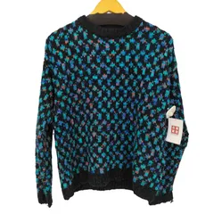 ユーズドフルギ USED古着 ウール混 アクリル総柄ニット メンズ import：S 