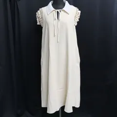 タグ付き未使用品★muku u/ムク★ノースリーブワンピース【L/ロング/beige/ベージュ】フリル/Tops/Shirts◆SBH891<sale>