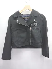 ◇ ⊇ PINK-latte ピンク ラテ 卒服 ライダース 長袖 ジャケット サイズS/160 ブラック 女の子 E  【1506250014129】