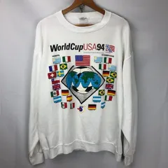 90年代 WorldCup USA 94　国旗プリント　スウェット　MADE IN USA Tee Jays 裏起毛　06060909　01