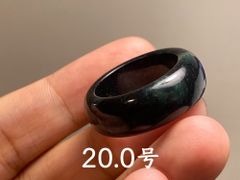 L13-66 一点物 黒緑 13.5号 ミャンマー産天然 A貨 本翡翠