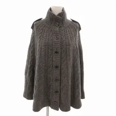 バーバリー ロンドン BURBERRY LONDON ケーブルニット ポンチョ ウール カシミヤ混 F グレー ■GY14 /TZのサムネイル