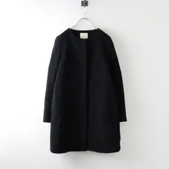 ビューティーアンドユース BEAUTY&YOUTH UNITED ARROWS ロングノーカラーコート M/ブラック アウター【2400014274523】